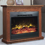 Electric Heater Fireplace with Amish Crafted Wood